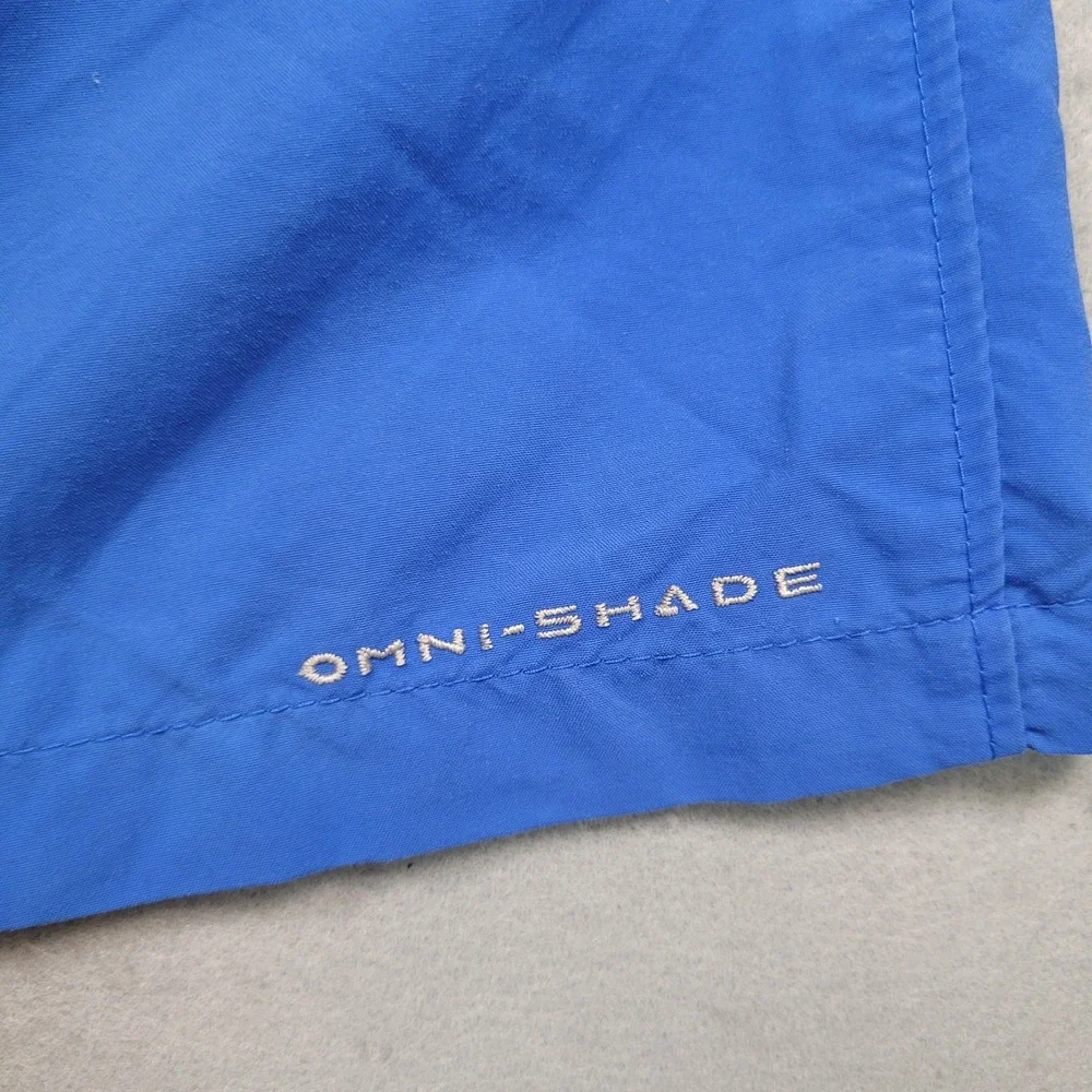 Columbia PFG Omni-Shade Blue Swim Trunks Kids Large 14/16 Fishing Shorts